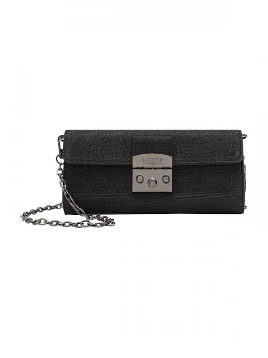 Foto van product L.CREDI Clutch 'Nadi' zwart gemêleerd