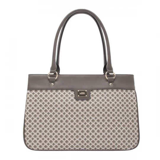 Foto van product L.CREDI Handtas 'Pia' taupe / greige / wit