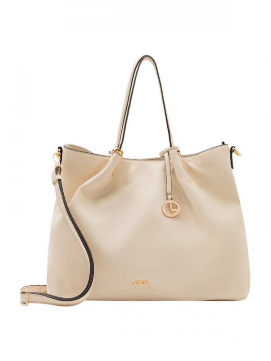Foto van product L.CREDI Shopper 'Ebony' crème / goud