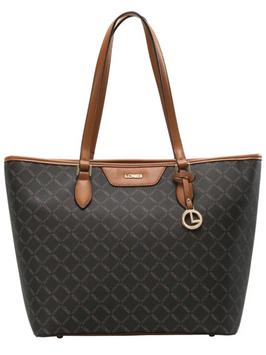Foto van product L.CREDI Shopper 'Filiberta' bruin / zwart