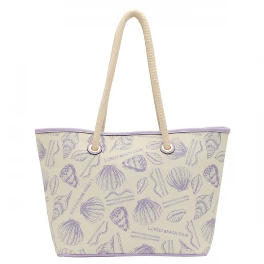 Foto van product L.CREDI Shopper 'Kezia' lichtbeige / lila