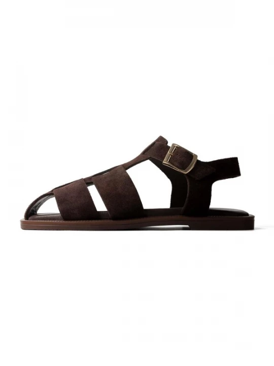 Foto van product L37 HANDMADE SHOES Instappers 'BREATH OF SUMMER' donkerbruin