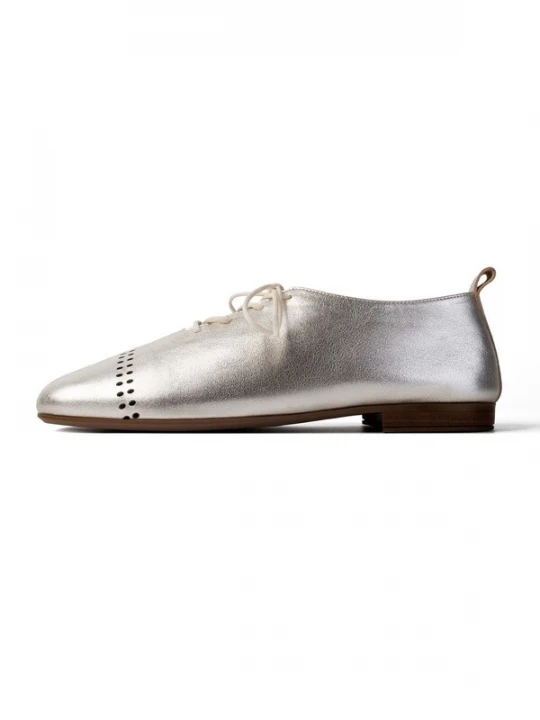 Foto van product L37 HANDMADE SHOES Veterschoen 'SUNSETS WE REMEMBER' zilver