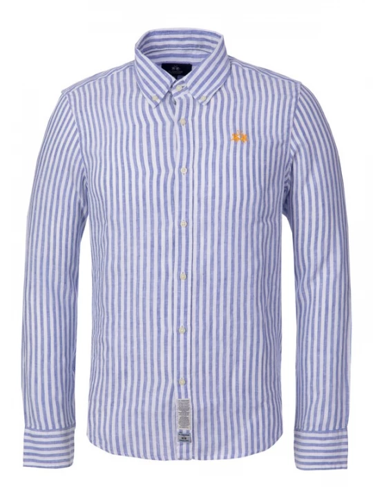 Foto van product La Martina Overhemd blauw / wit