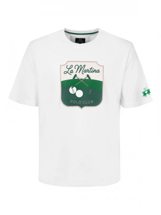 Foto van product La Martina Shirt beige / groen / donkergroen / wit