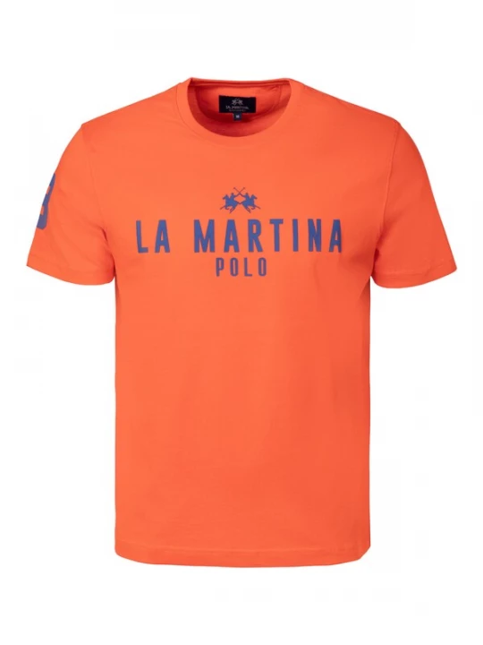Foto van product La Martina Shirt blauw / oranje