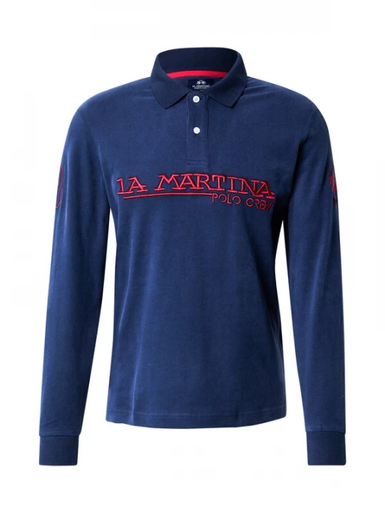 Foto van product La Martina Shirt donkerblauw / rood