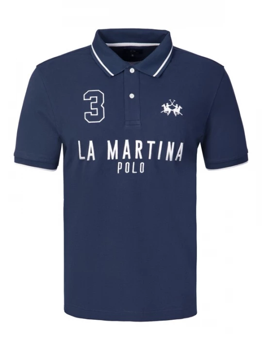 Foto van product La Martina Shirt donkerblauw / wit