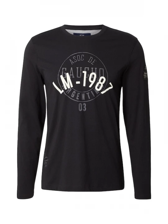 Foto van product La Martina Shirt donkergrijs / zwart / wit