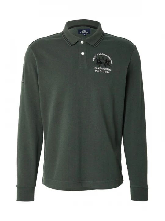 Foto van product La Martina Shirt donkergroen / zwart / wit