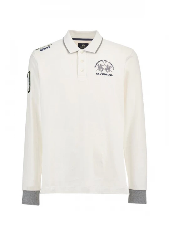 Foto van product La Martina Shirt grijs / wit