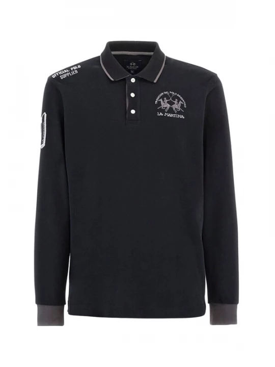Foto van product La Martina Shirt grijs / zwart