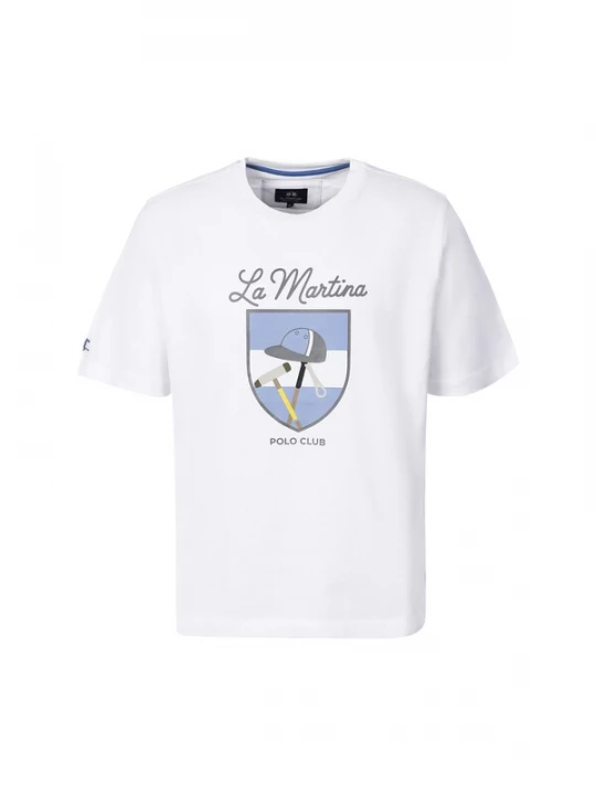 Foto van product La Martina Shirt lichtblauw / geel / grijs / wit