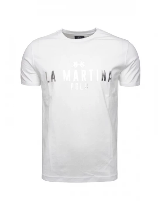 Foto van product La Martina Shirt 'Mar322' zilver / wit
