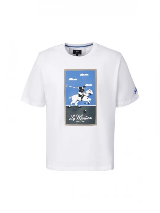 Foto van product La Martina Shirt ' MCR326 ' gemengde kleuren / wit