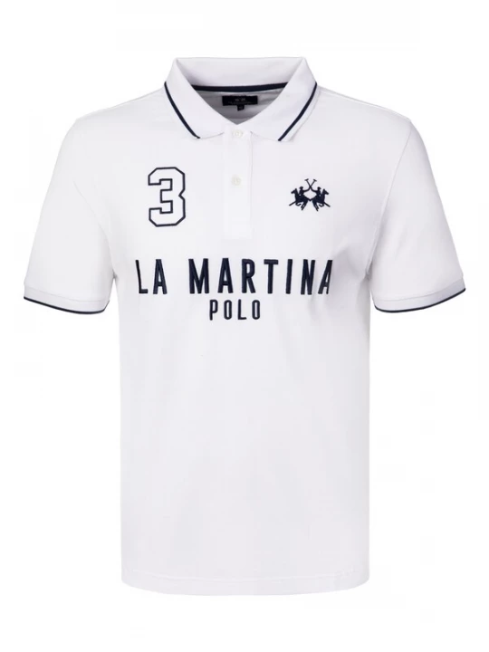 Foto van product La Martina Shirt nachtblauw / wit