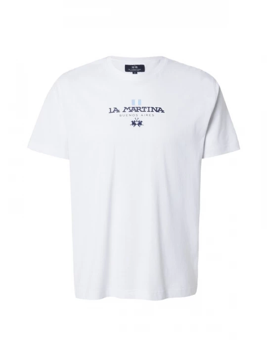 Foto van product La Martina Shirt navy / pastelblauw / wit