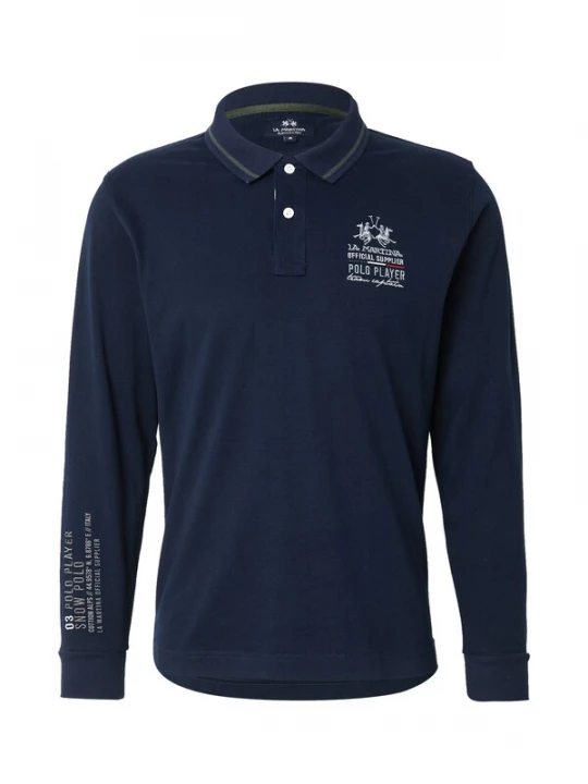 Foto van product La Martina Shirt navy / zilvergrijs / donkergroen / rood