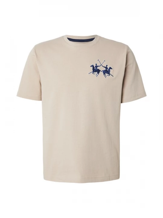 Foto van product La Martina Shirt nude / donkerblauw