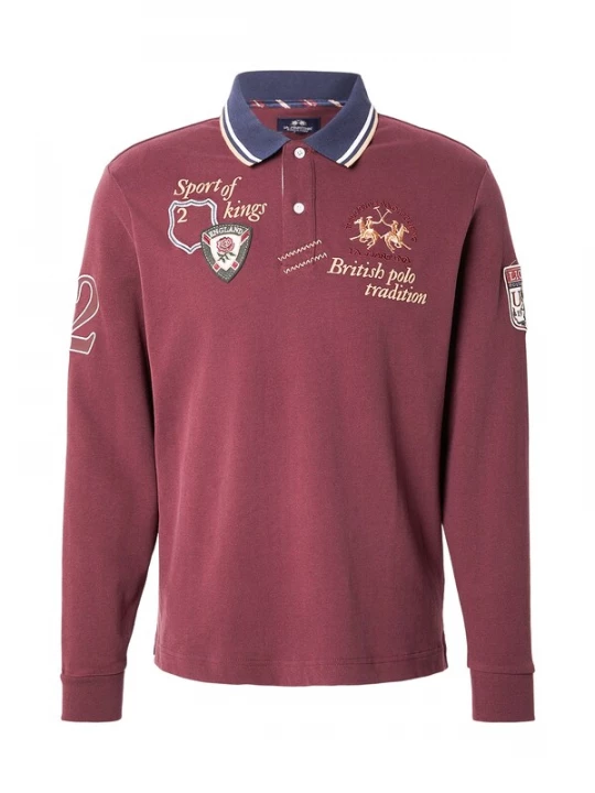 Foto van product La Martina Shirt sand / navy / bourgogne / wit