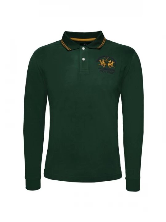Foto van product La Martina Shirt ' XMP307 ' geel / donkergroen