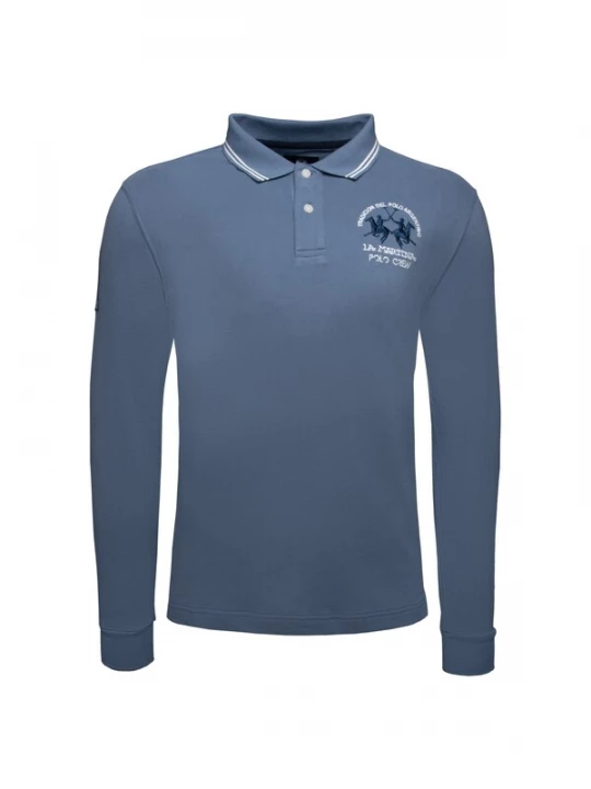 Foto van product La Martina Shirt 'XMP307' lichtblauw / wit