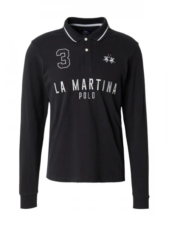 Foto van product La Martina Shirt zwart / offwhite