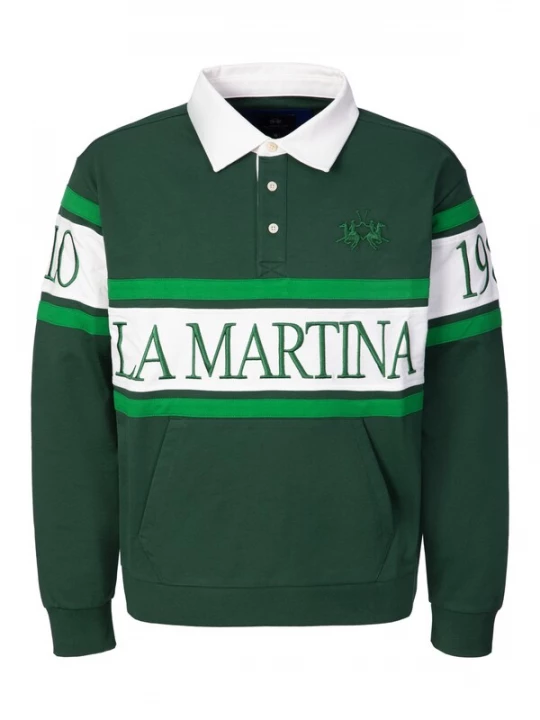 Foto van product La Martina Sweatshirt ' MCF008 ' groen / wit