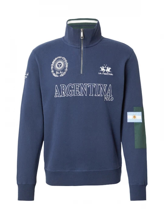 Foto van product La Martina Sweatshirt navy / lichtblauw / groen / wit