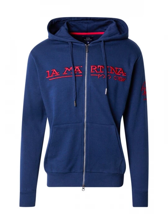 Foto van product La Martina Sweatvest blauw / rood