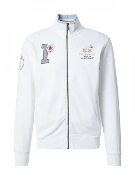 Foto van product La Martina Sweatvest camel / navy / grijs / wit