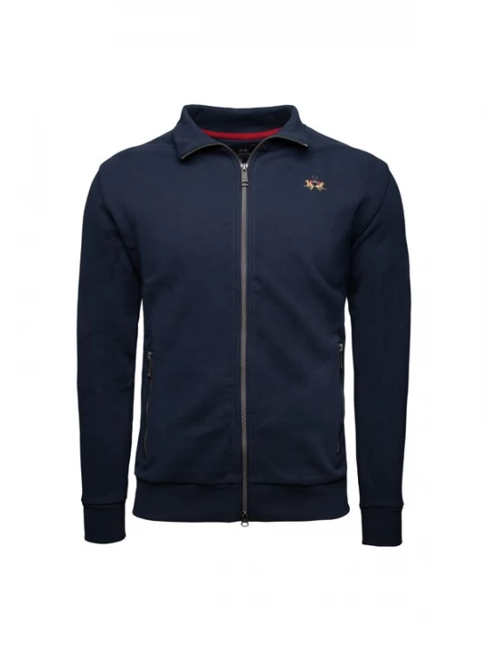 Foto van product La Martina Sweatvest 'MAF004' donkerblauw