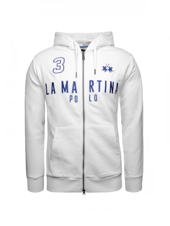 Foto van product La Martina Sweatvest ' MAF305 ' wit