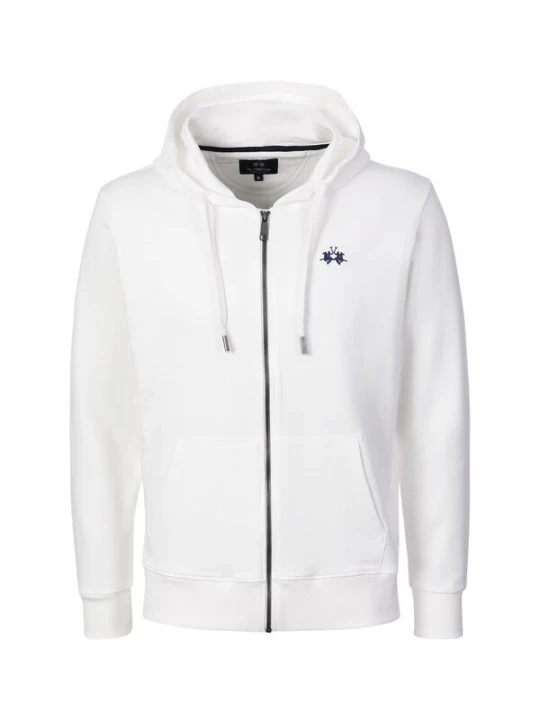 Foto van product La Martina Sweatvest ' MCF011 ' zwart / wit
