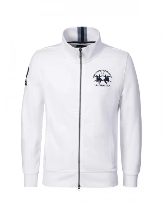 Foto van product La Martina Sweatvest ' MCF300 ' wit