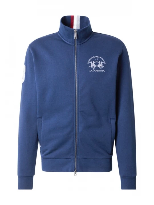 Foto van product La Martina Sweatvest navy / lichtgrijs