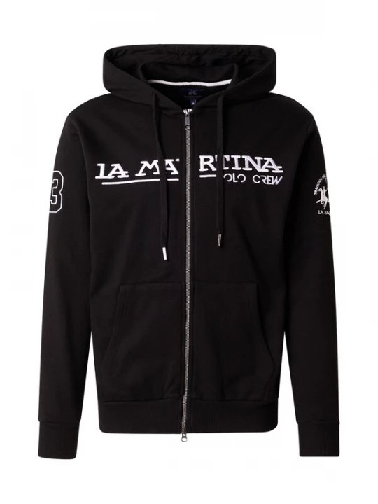 Foto van product La Martina Sweatvest zwart / wit