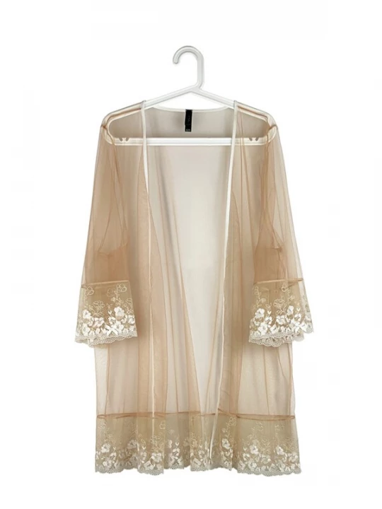Foto van product La Muel Lingerie Ochtendjas 'Morgenmantel' champagne