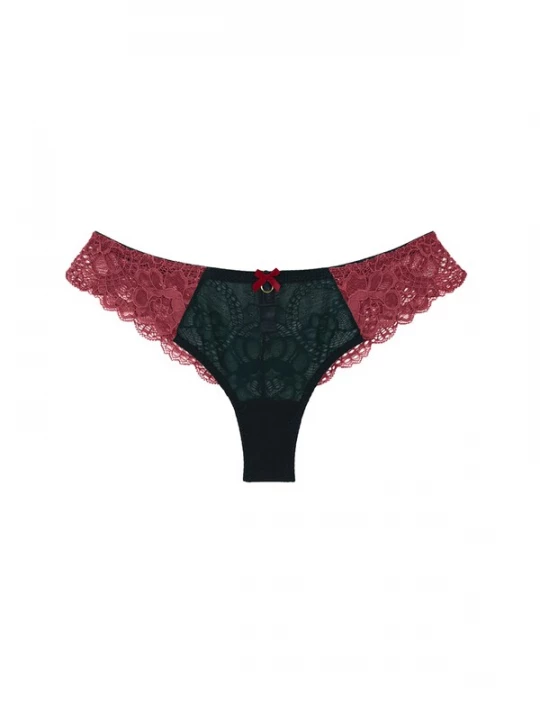 Foto van product La Muel Lingerie Slip 'Brazilian Slip soft lace' pink