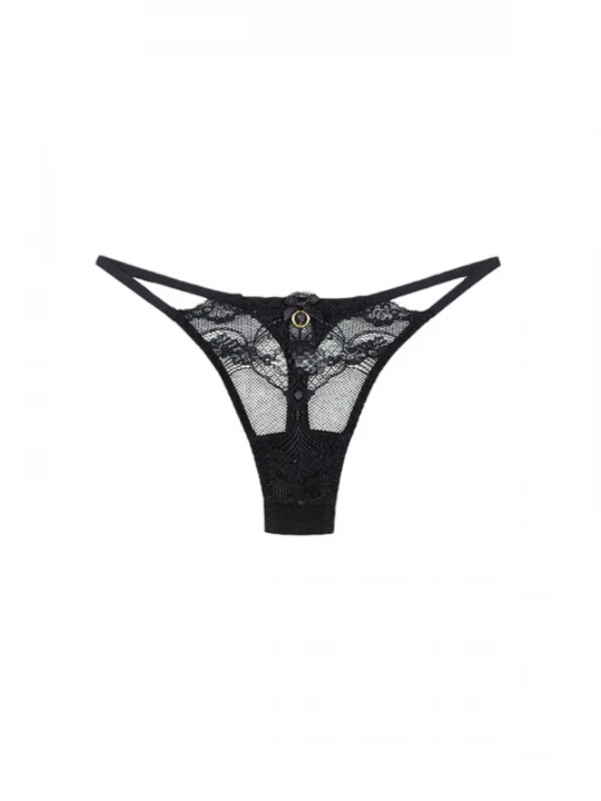 Foto van product La Muel Lingerie String 'soft lace' zwart