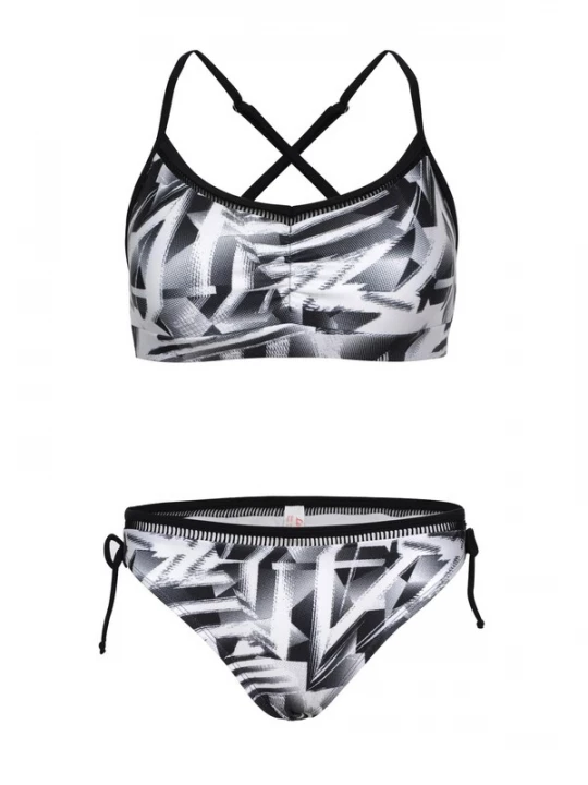 Foto van product La V Bikini 'Bikini classic met kant detail' wit gemêleerd