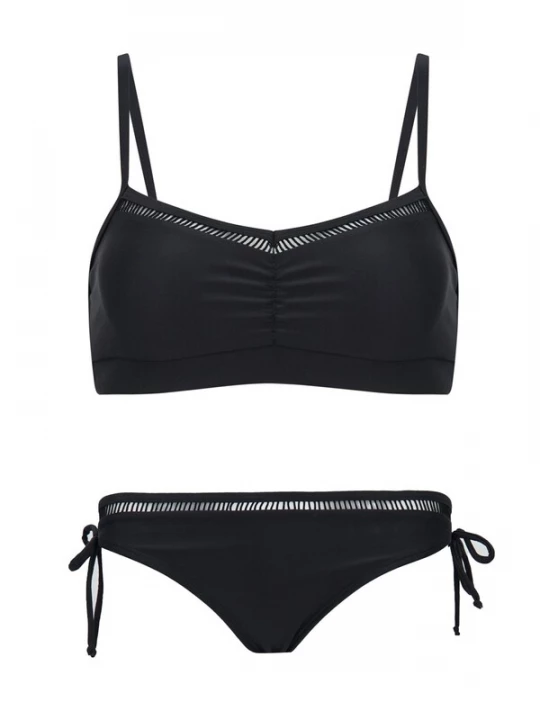 Foto van product La V Bikini 'Bikini classic met kant detail' zwart