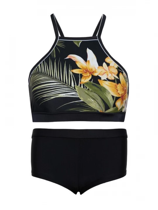Foto van product La V Bikini 'Bikini hipster broekje en crop top met racerback' zwart