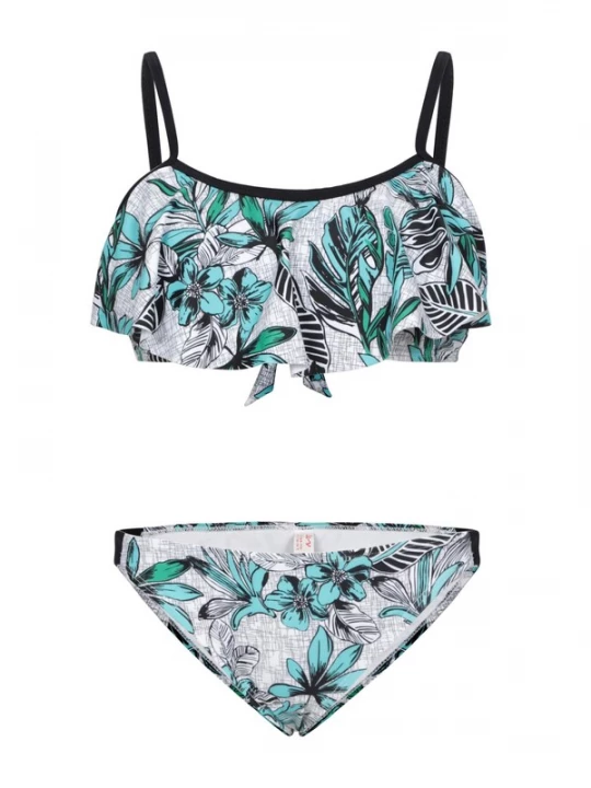Foto van product La V Bikini 'Bikini met volant top' turquoise