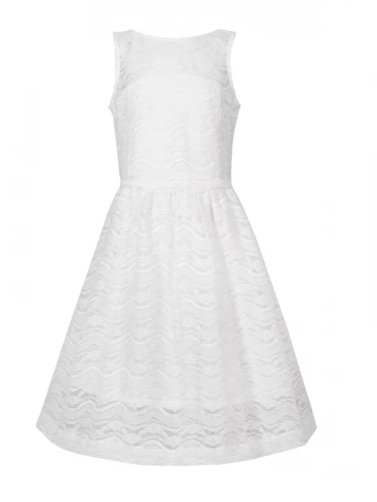 Foto van product La V Jurk 'La V elegante jurk met kant' wit