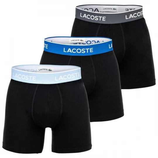 Foto van product LACOSTE Boxershorts blauw / pastelblauw / grijs / zwart / wit