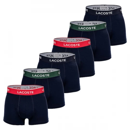 Foto van product LACOSTE Boxershorts donkerblauw / groen / rood