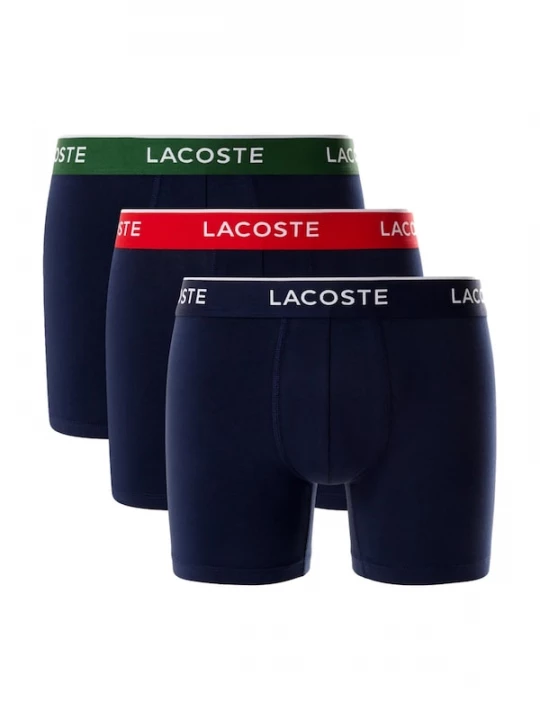 Foto van product LACOSTE Boxershorts donkerblauw / groen / rood / wit