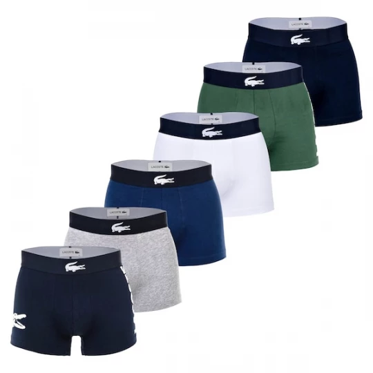 Foto van product LACOSTE Boxershorts donkerblauw / groen / zwart / wit