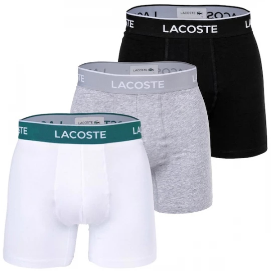 Foto van product LACOSTE Boxershorts grijs gemêleerd / petrol / zwart / wit